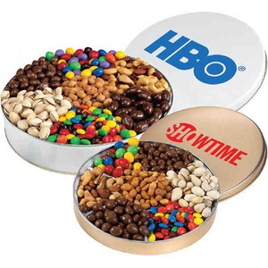Two Share Filled Tins, Custom Printed With Your Logo!