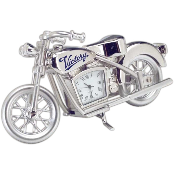 Motorcycle Desk Clocks, Custom Imprinted With Your Logo!