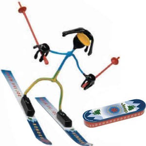 Skier Bert Squeezies® Stress Reliever, Custom Made With Your Logo!