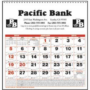 Small Almanac Commercial Calendars, Customized With Your Logo!