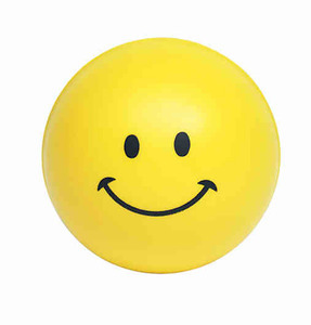 Smiley Face Stressball Squeezies, Custom Imprinted With Your Logo!