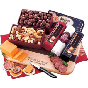 Smorgasboard Perishable Cheese and Sausage Food Gifts, Custom Made With Your Logo!