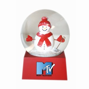 Snow Man Shaped Stock Snow Globes, Custom Made With Your Logo!