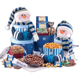 Snowman Towers Food Gifts, Custom Printed With Your Logo!