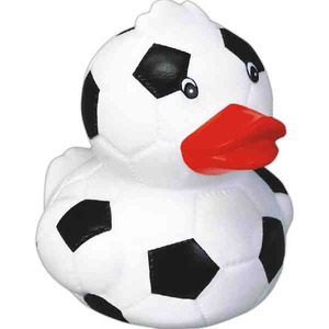 Soccer Ball Rubber Duckys, Custom Printed With Your Logo!