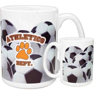Soccer Ball Shaped Travel Mugs, Custom Printed With Your Logo!