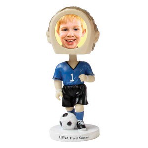 Soccer Player Bobble Head Picture Frames, Custom Imprinted With Your Logo!