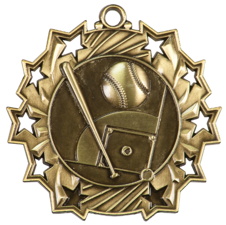 Custom Printed Softball Ten Star Medals