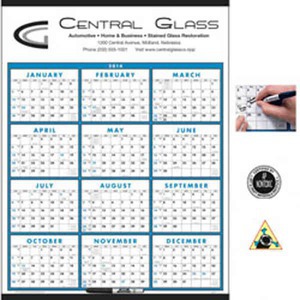 Span A Year Laminated Commercial Calendars, Custom Printed With Your Logo!