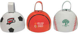 Sport Theme Cow Bells, Custom Imprinted With Your Logo!