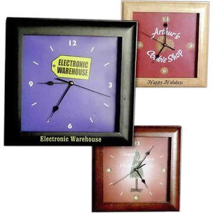 Square Wall Clocks, Custom Printed With Your Logo!