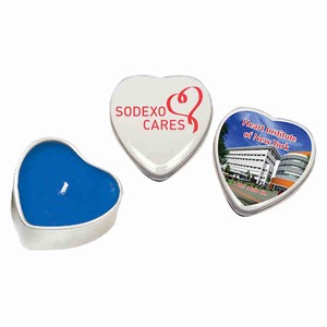Heart Shaped Candle Tins, Customized With Your Logo!