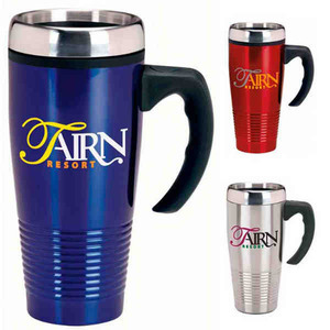Stainless Ridged Insulated Leak Resistant Mugs, Custom Printed With Your Logo!