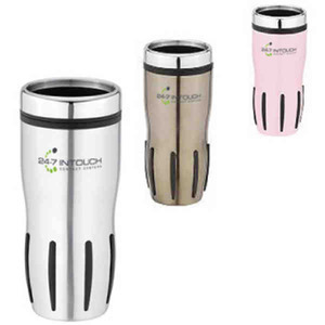 Stainless Steel 15oz. Non Skid Travel Mugs, Personalized With Your Logo!