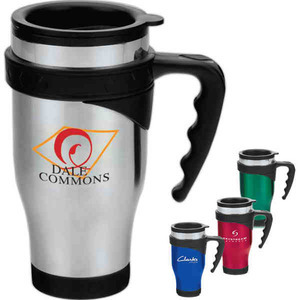 Stainless Steel Colored Travel Mugs, Custom Printed With Your Logo!