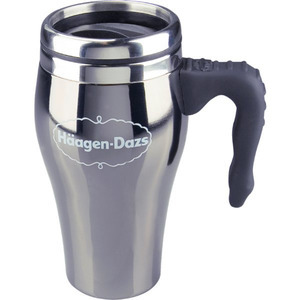 Stainless Steel FDA Compliant Medallion Travel Mugs, Customized With Your Logo!