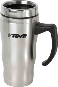 Stainless Steel FDA Compliant Travel Mugs, Custom Designed With Your Logo!