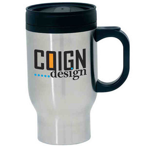 Stainless Steel Foam Insulated Travel Mugs, Custom Designed With Your Logo!