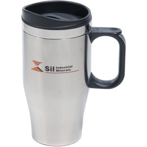 Stainless Steel Travel Mugs with Non Skid Bottoms, Custom Made With Your Logo!