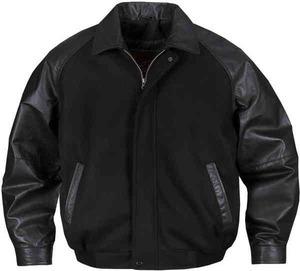 Storm Rhodes Melton Leather Club Jackets, Custom Embroidered With Your Logo!