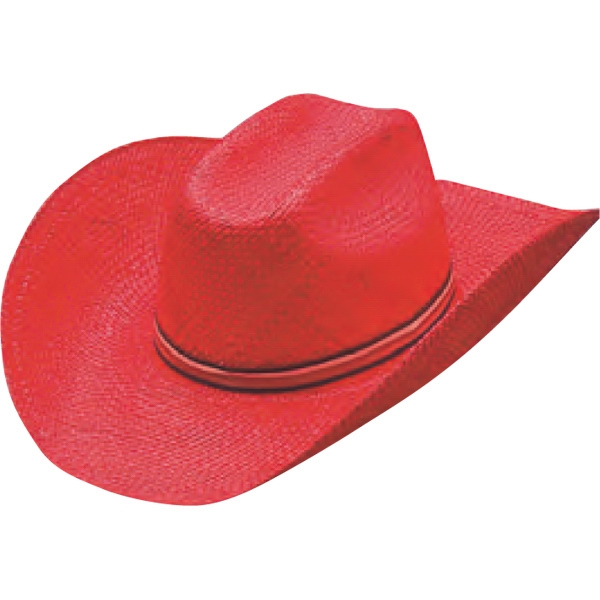 Colored Straw Cowboy Hats, Custom Printed With Your Logo!