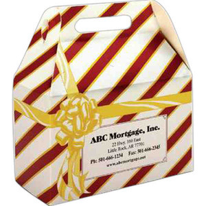 Striped Gift Wrapped Design Donut Boxes, Custom Designed With Your Logo!