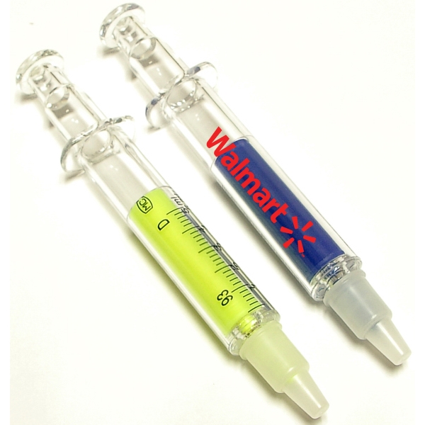 Syringe Shaped Highlighters, Custom Printed With Your Logo!