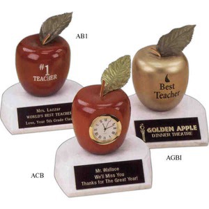Custom Printed Teacher Apple Trophy Gifts