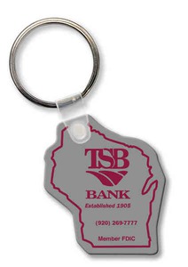 Tennessee State Shaped Key Tags, Custom Printed With Your Logo!