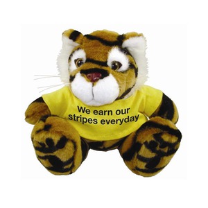 Custom Printed Tiger Mascot Plush Stuffed Animals