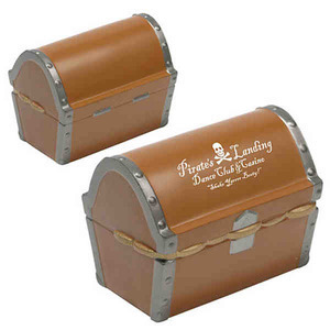Treasure Chest Shaped Stress Relievers, Custom Printed With Your Logo!
