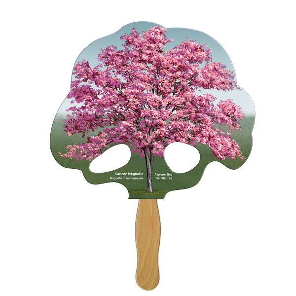 Tree Stock Shaped Paper Fans, Custom Printed With Your Logo!