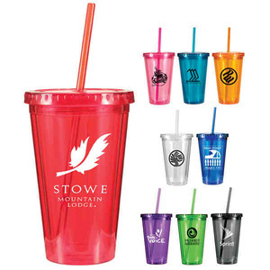 Tumblers With Straws, Custom Printed With Your Logo!