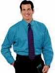 Blue Generation Men's Turquoise Twill Shirts, Custom Imprinted With Your Logo!