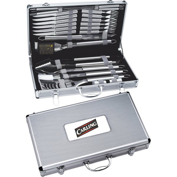 Canadian Manufactured 24 Piece Deluxe BBQ Sets, Custom Printed With Your Logo!