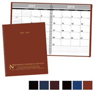 Twin Loop 14 Month Planner Custom Calendars, Custom Imprinted With Your Logo!