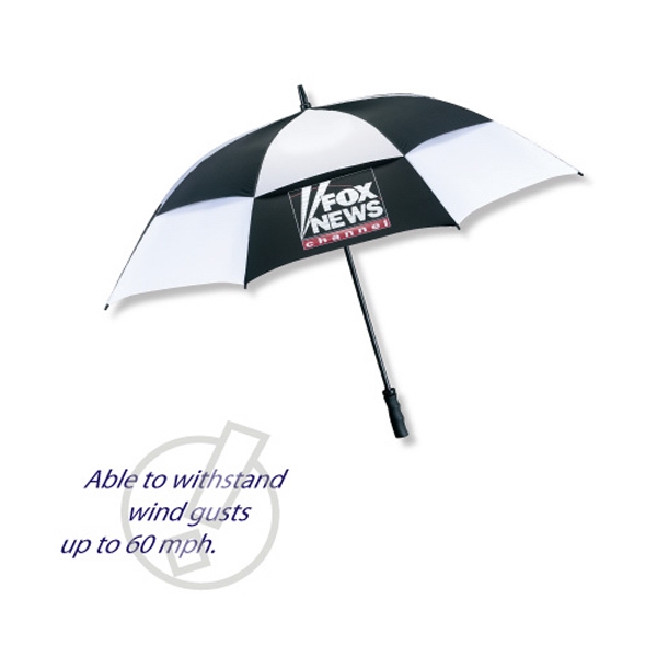 Vented Golf Umbrellas, Custom Decorated With Your Logo!