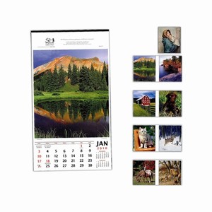 Vertical Hanger without Dateblocks Commercial Calendars, Custom Decorated With Your Logo!