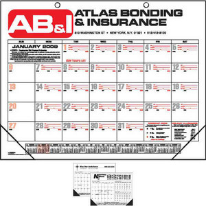 Vinyl Corner Desk Pad Commercial Calendars, Personalized With Your Logo!