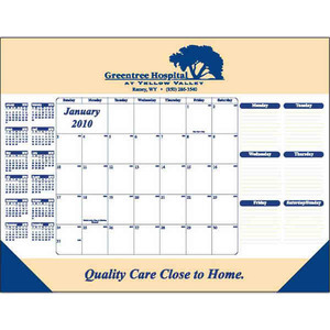 Vinyl Desk Pad Commercial Calendars, Customized With Your Logo!