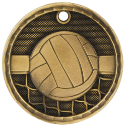 Custom Printed 3-D Volleyball Medals