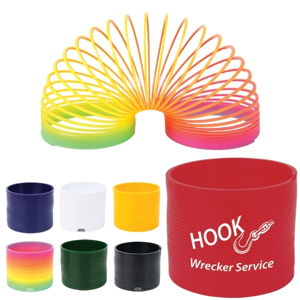 Large Two Color Slinky Style Spring Toys, Customized With Your Logo!