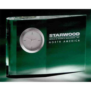 Wave Clock Crystal Awards, Custom Decorated With Your Logo!