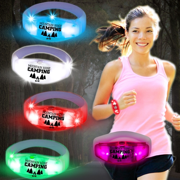 Light Up LED Reflective Arm Bands, Custom Imprinted With Your Logo!