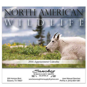 Wildlife Animals Art Executive Calendars, Custom Printed With Your Logo!