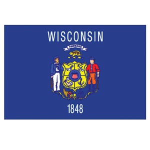 Wisconsin State Flags, Custom Printed With Your Logo!