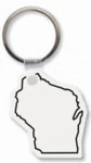 Wisconsin State Shaped Key Tags, Custom Printed With Your Logo!