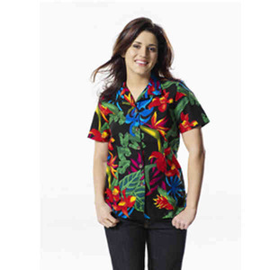 Floral Tropicana Hawaiian Camp Shirts, Custom Printed With Your Logo!