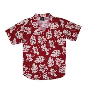 Red Hawaii Hawaiian Camp Shirts, Custom Decorated With Your Logo!