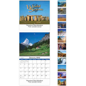 Custom Printed World Scenes with Recipes Appointment Calendars